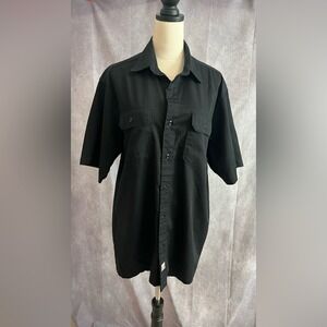 Carhartt Men's Black Work Golf Short Sleeves Button Down Shirt Size Large